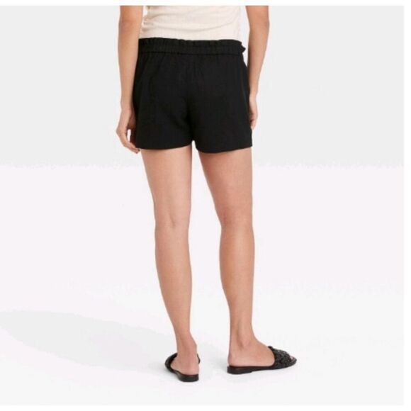 ISABEL MATERNITY Ingrid & Isabel Tie-Front Pull-On Shorts w/ Pockets Black NWT - Picture 2 of 12